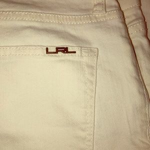 Lauren jeans size 2, classic straight cream.